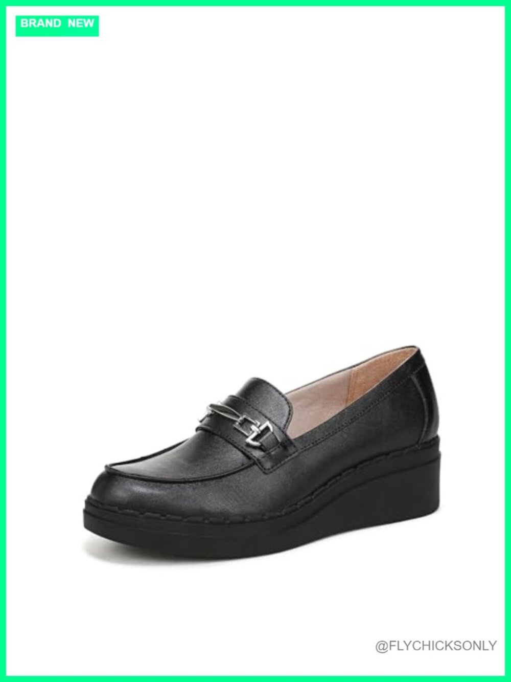 Women's Platform Wedge Loafers Slip-On Comfortable Work Shoes